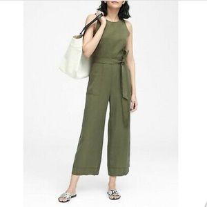 TENCEL Cropped Wide-Leg Jumpsuit NWT